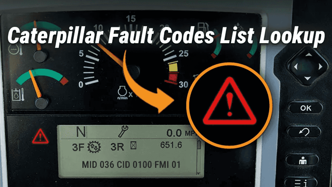 Caterpillar fault codes list lookup: decode mid, cid, fmi