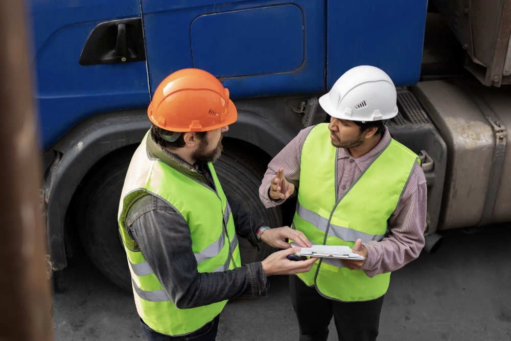 used-heavy-equipment-men-training-discussion
