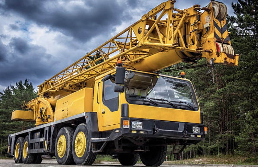 used-truck-crane-working-outdoors