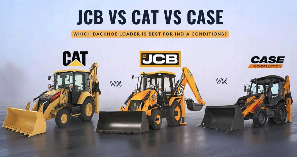 Mechlink:Jcb vs cat vs case: which backhoe loader is best for indian conditions?