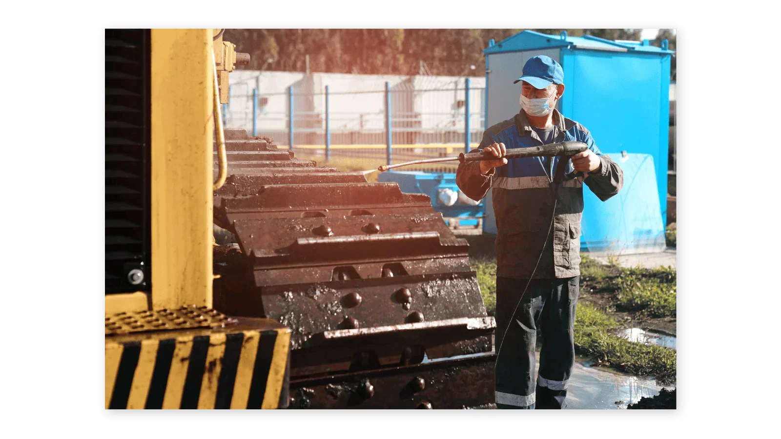 cleaning heavy equipment