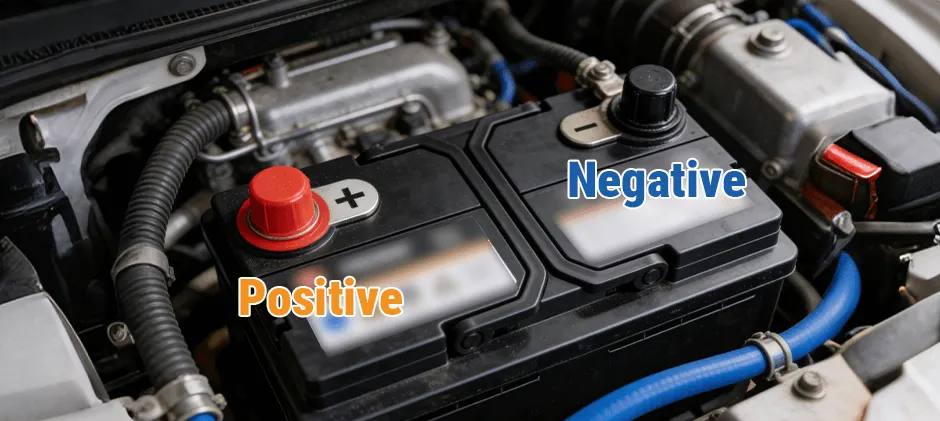 Mechlink:How to tell positive and negative battery terminals?