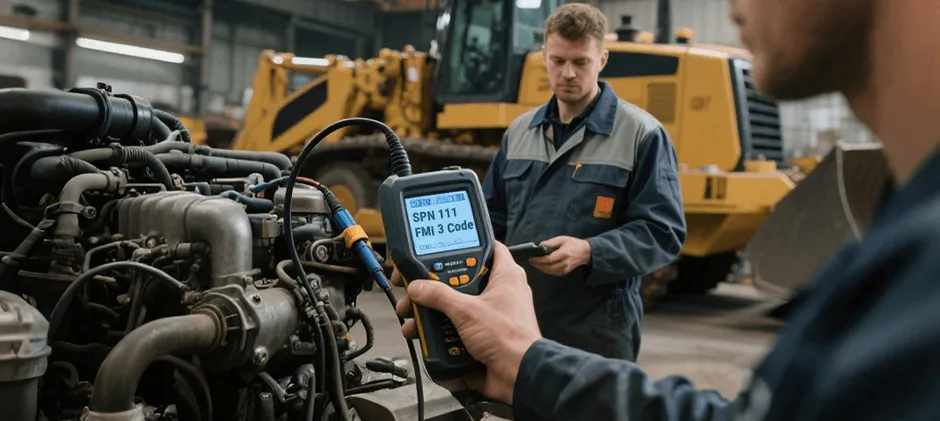 Mechlink:What is spn 111 fmi 3 code? how to solve it?